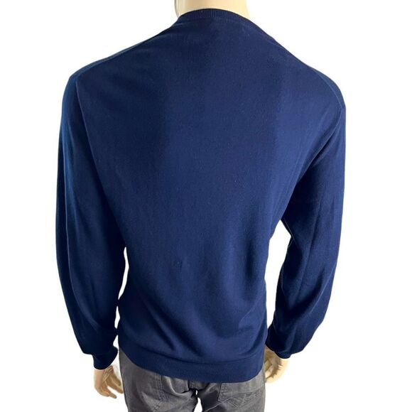 Peter Millar L/S V-Neck Navy Sweater 95% Cotton 5% Cashmere Excellent Condition - Picture 3 of 9